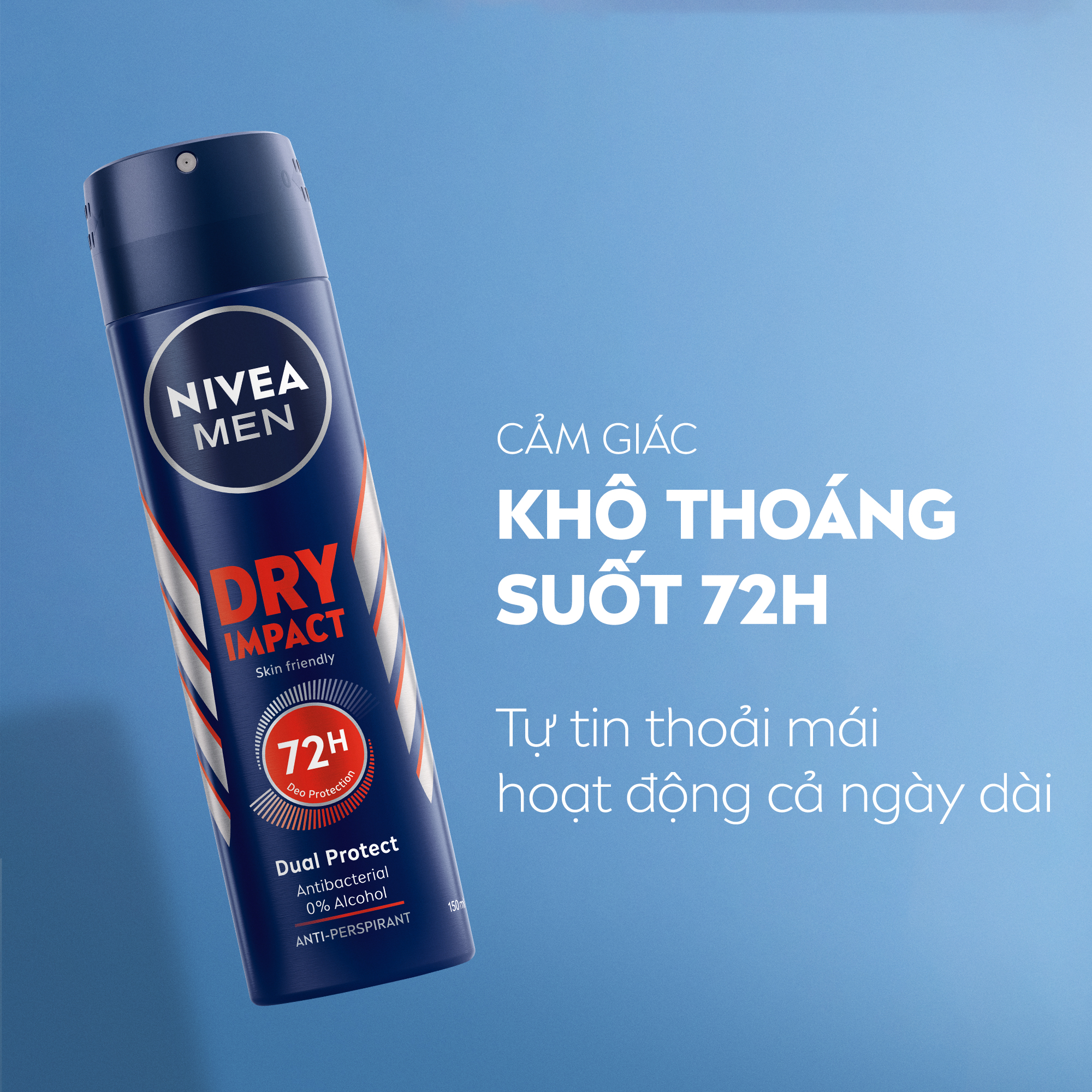 Ngăn Mùi NIVEA MEN Khô Thoáng (150 ml) - 81602