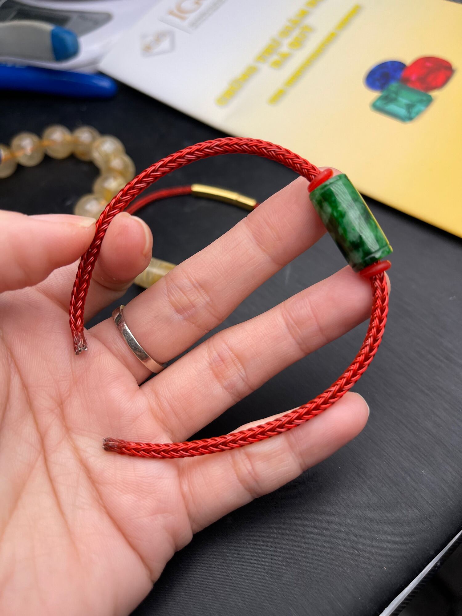 [FreeshipMAX] Combo vòng tay lu ngọc và tóc vàng