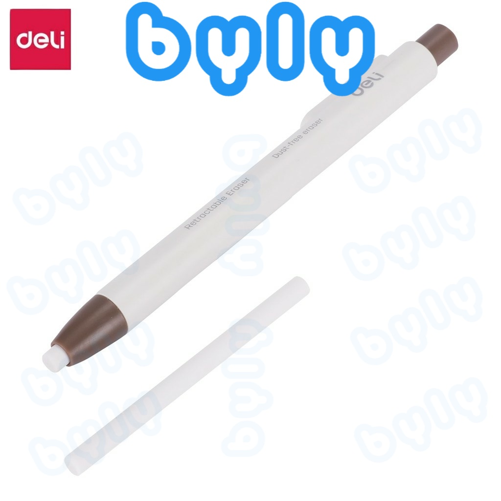 Bút gôm tẩy bấm ngòi 5mm Deli H01800 - H01912 có sẵn ruột gôm bên trong bút