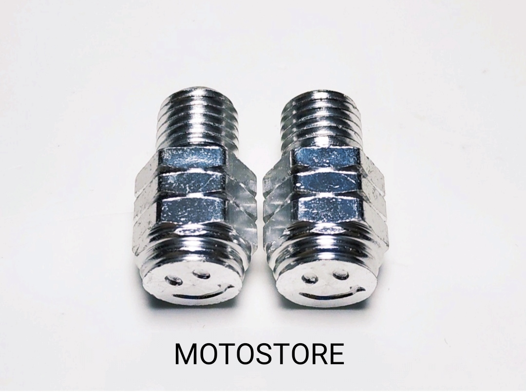 Ốc Chân Gương Xe Máy Hình Mặt Cười (giá 1 Đôi)