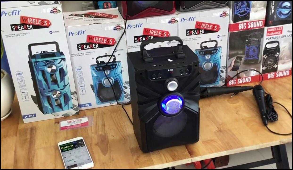 Loa bluetooth karaoke xách tay P91-P93 + tặng kèm micro
