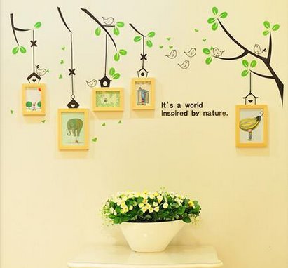 Khung ảnh gỗ thông treo tường BINBIN KAT53(Vàng)