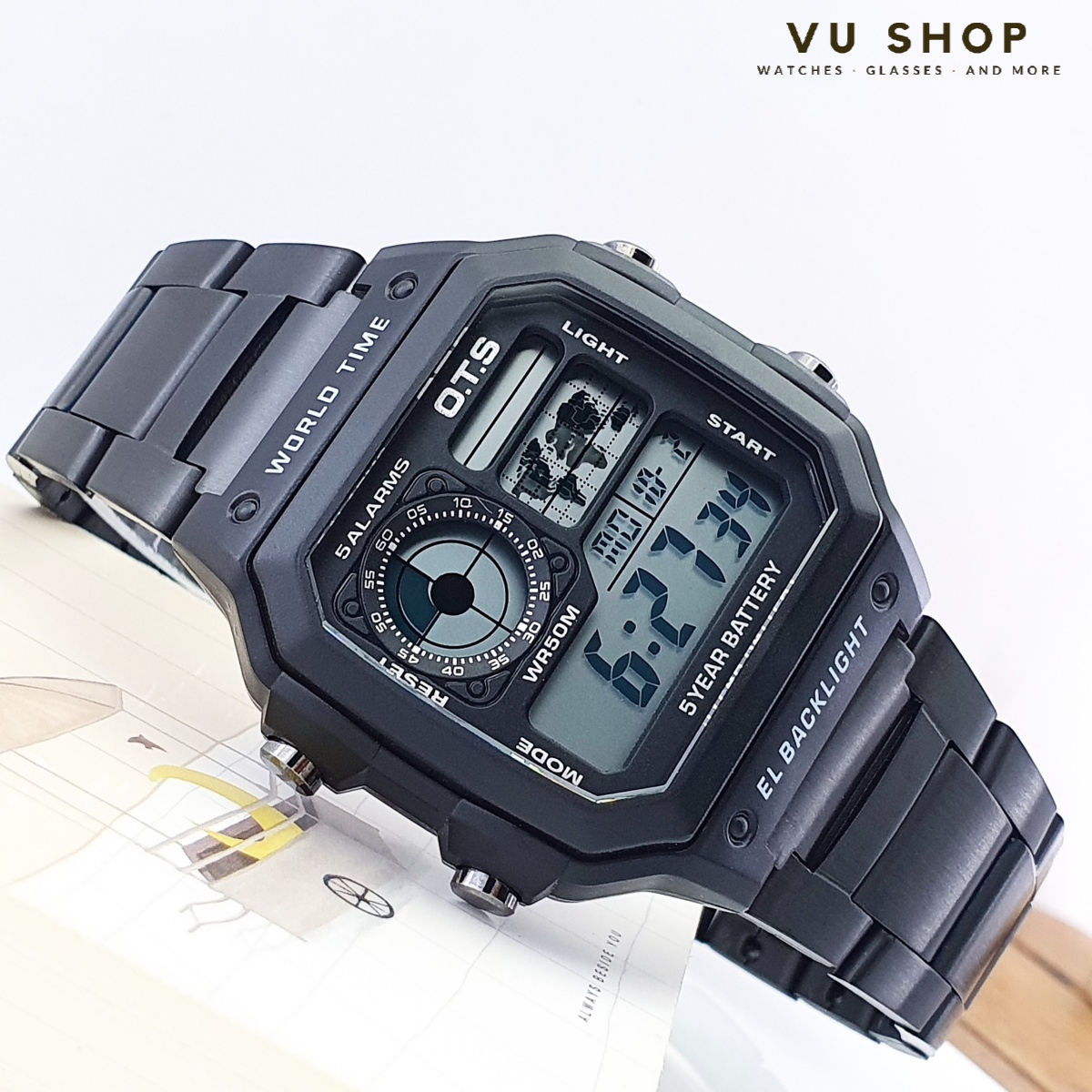 O.T.S Men's Watch 3188G- Multifunction