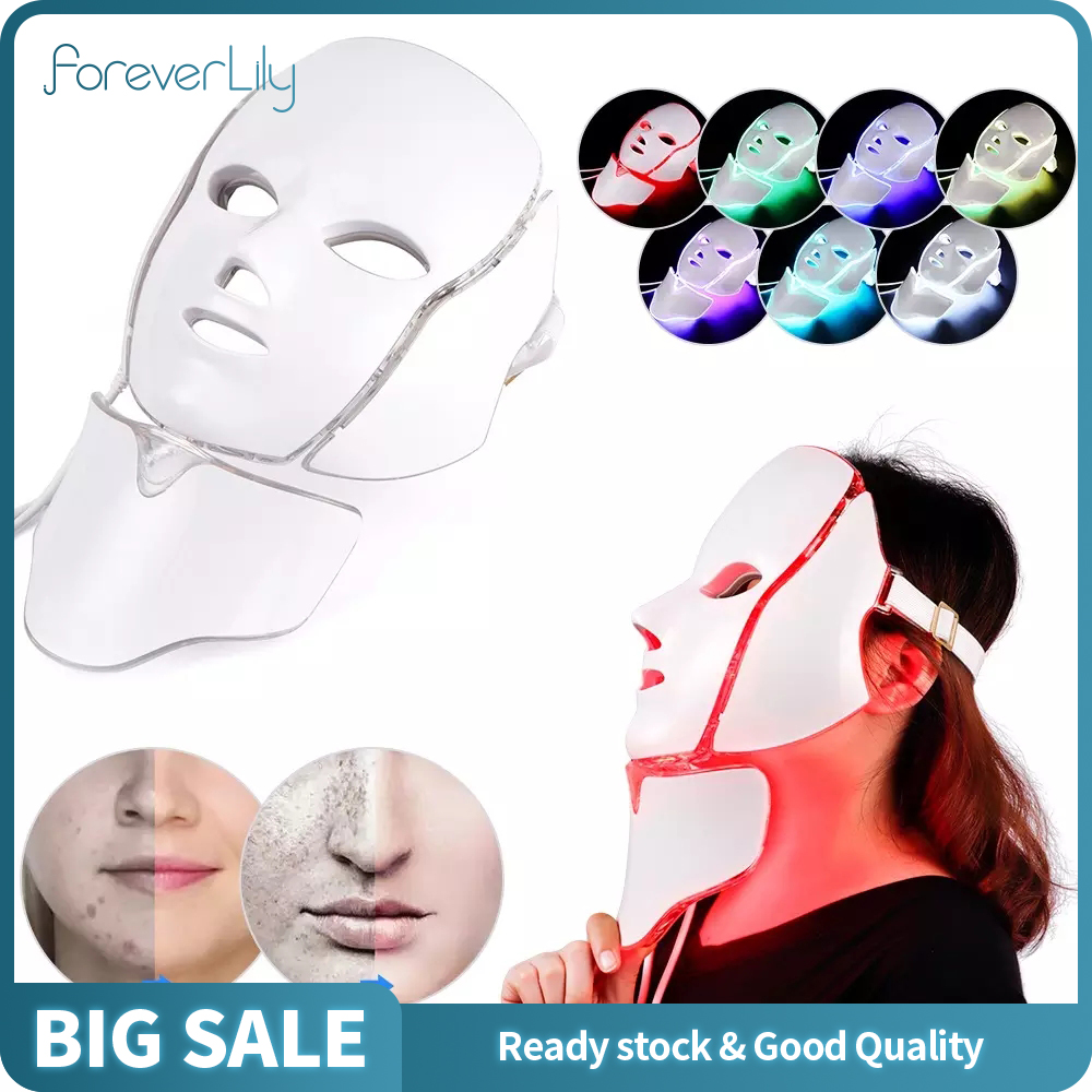 Foreverlily 7-color Photon LED Mask for skin rejuvenation anti-wrinkle brightening skin