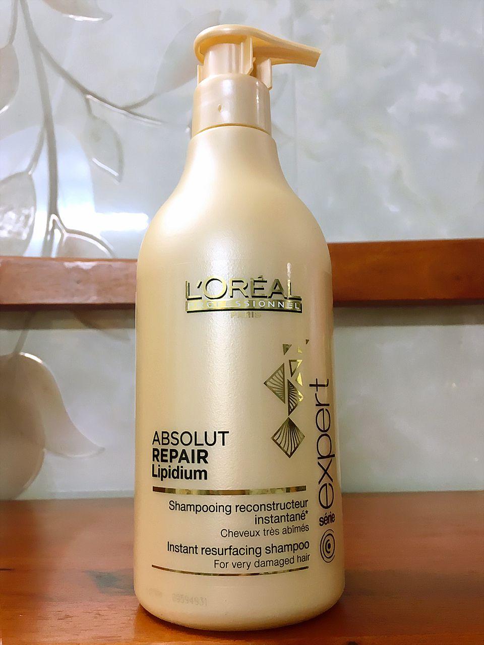 [HCM]Dầu gội Loreal Absolut Repair Lipidium Shampoo 500ml