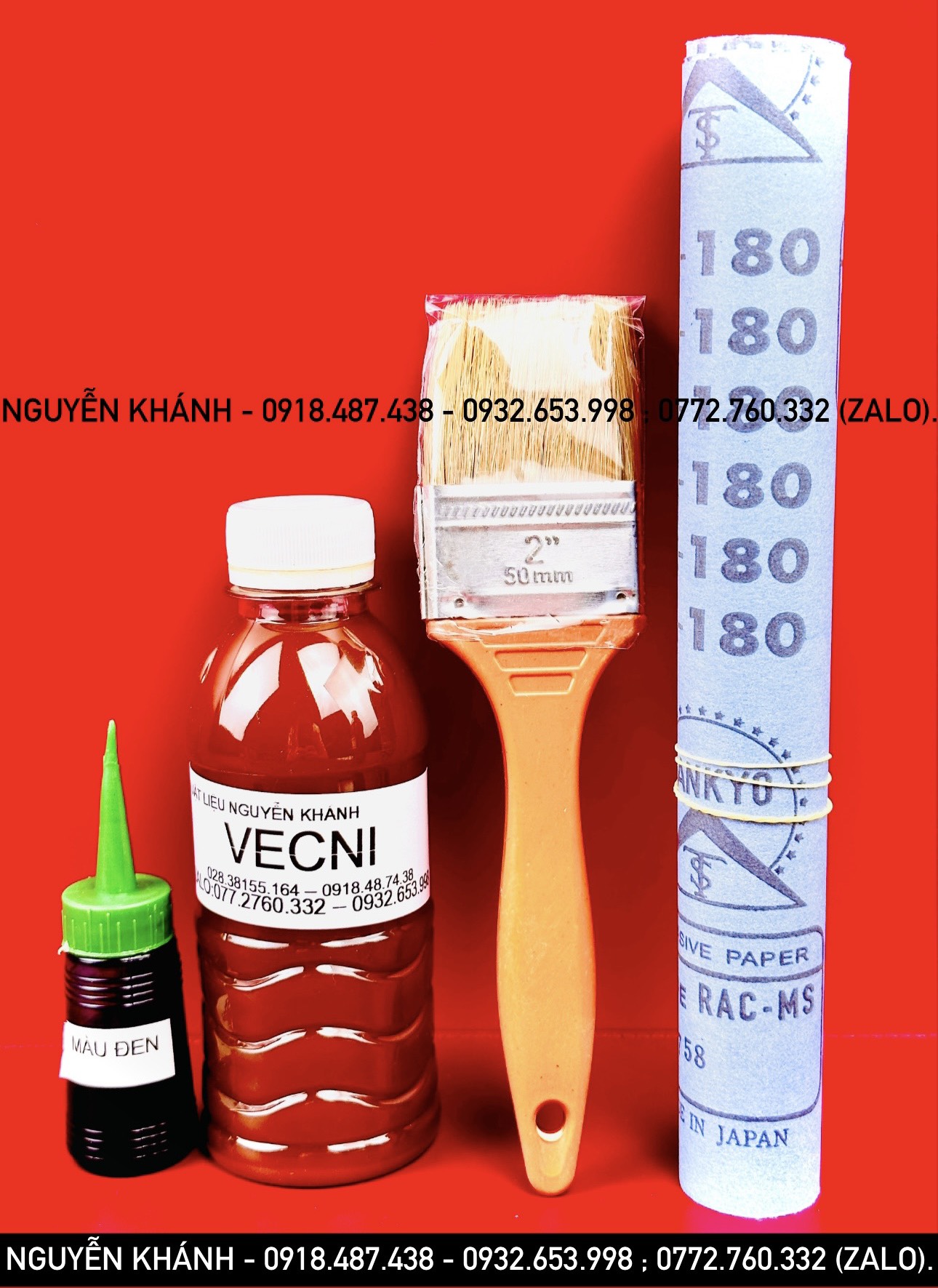 Combo vecni đánh bóng gỗ và màu ( cánh gián , vàng ,đen,đỏ,cam,xanh dương, xanh lá)