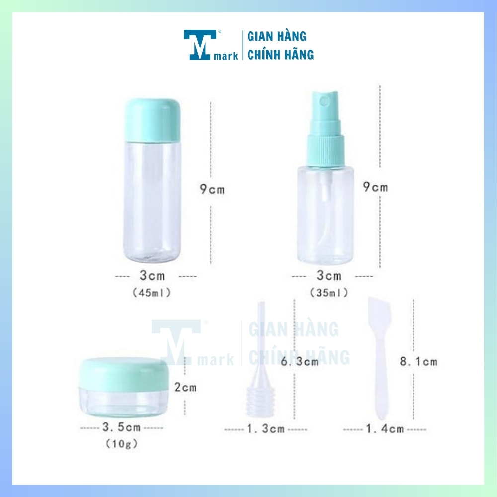 [HCM]Bộ Chiết Mỹ Phẩm Du Lịch 5 Món kèm túi Zip