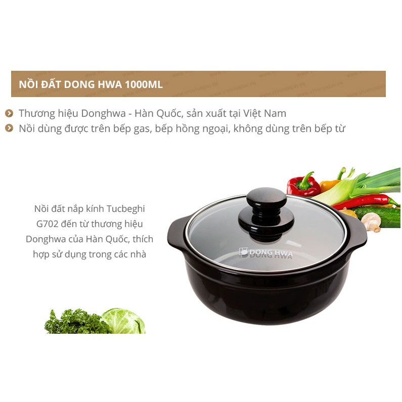 Nồi Đất Dong Hwa 1000Ml