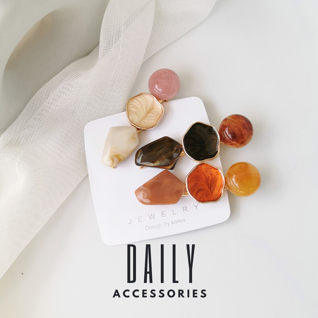 Kẹp tóc mái Đính Đá Hàn Quốc cute Daily Accessories
