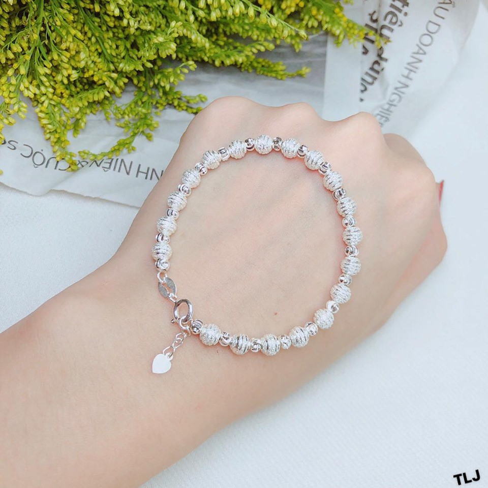 Lắc bi cát hàng bạc ý cho nữ