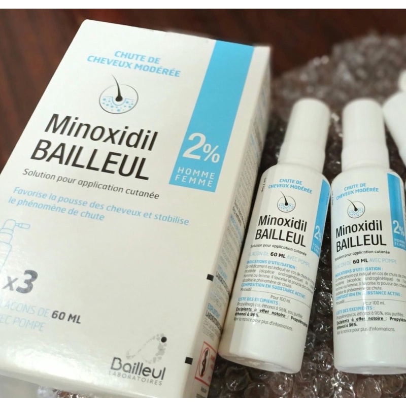 [Nội Địa Pháp] Xịt Mọc Tóc Giảm Rụng Tóc Minoxidil Bailleul 2%