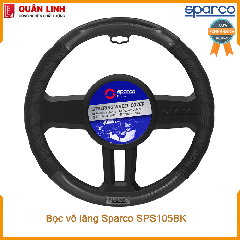 Bọc vô lăng Sparco SPS105BK