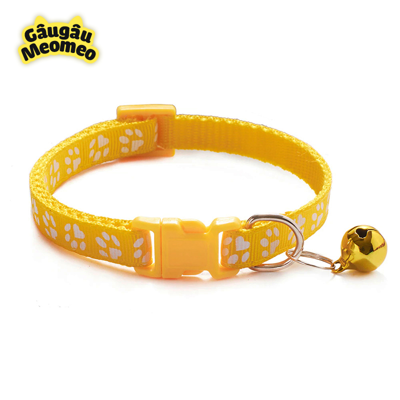 Vòng cổ chó mèo có chuông (Dài: 20-35cm; rộng: 1cm)