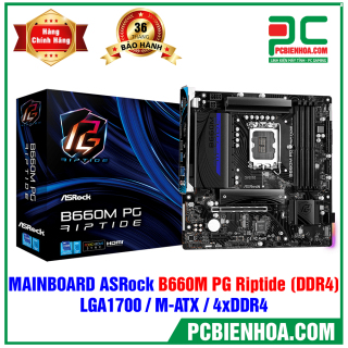 MAINBOARD ASROCK B660M PG RIPTIDE DDR4  LGA1700 M-ATX 4XDDR4 thumbnail