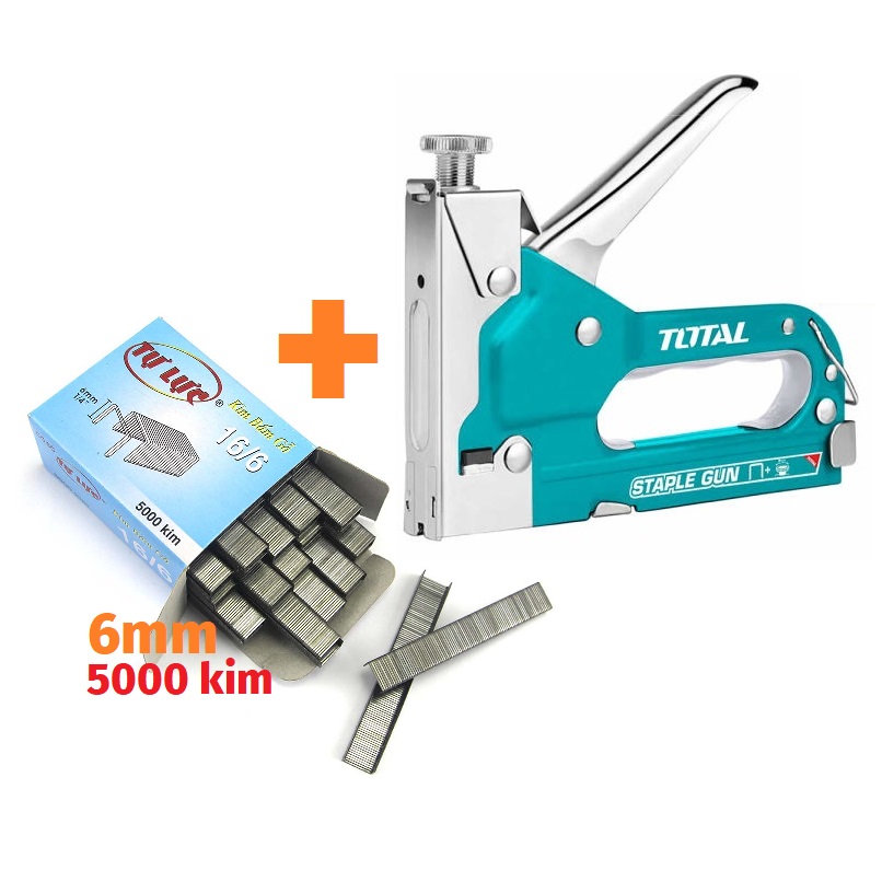 Kìm bấm đinh ghim điều chỉnh tăng lực 4-14mm Staple Total THT31141 Tặng 5000 Đinh Ghim