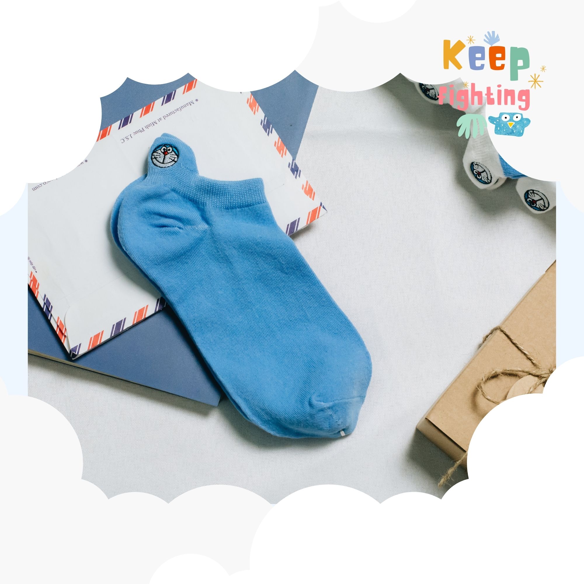 TẤT VỚ CỔ NGẮN DORAEMON UNISEX