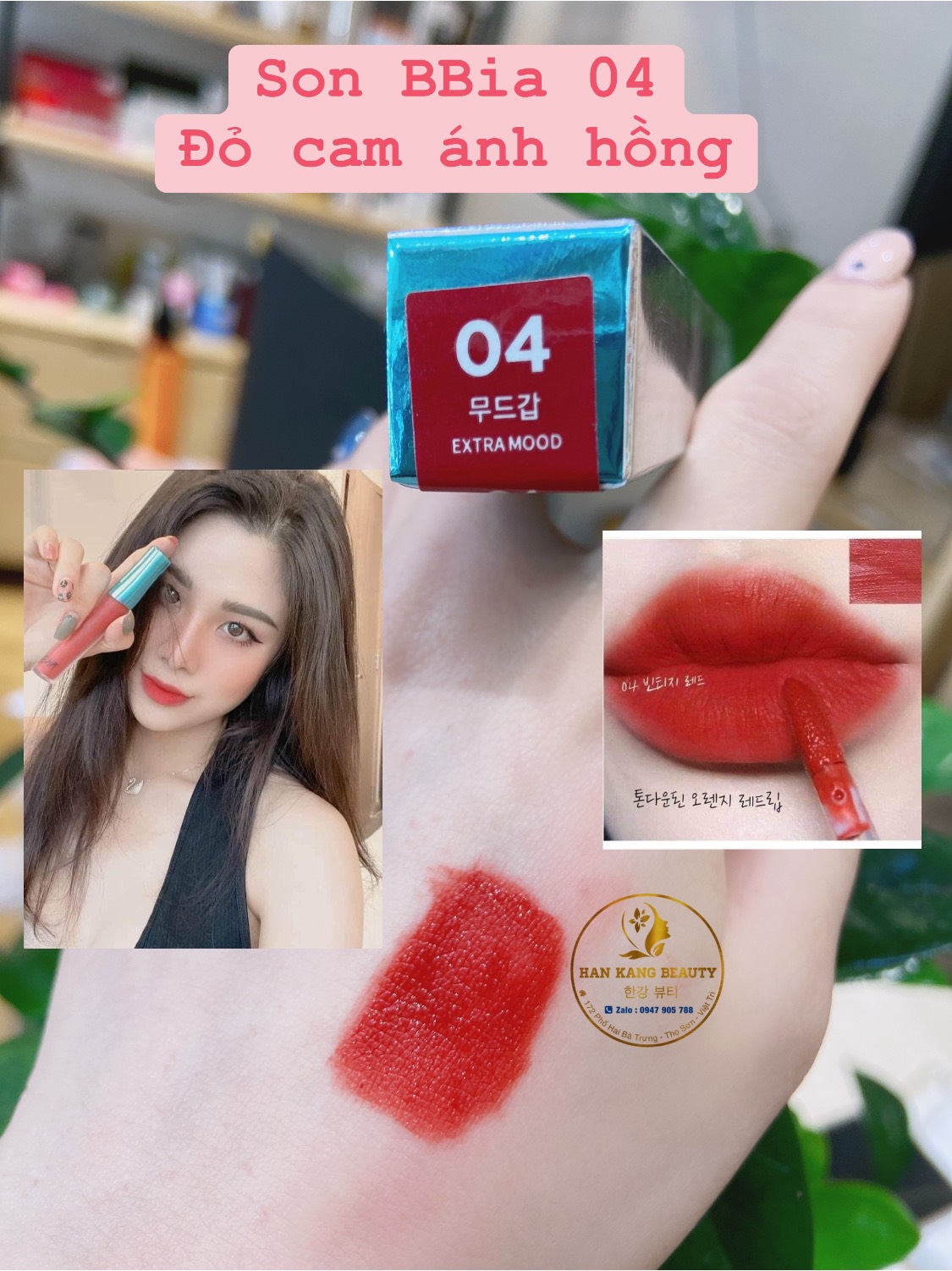 Son Bbia Last Velvet Lip Tint kem lì các màu hot trend