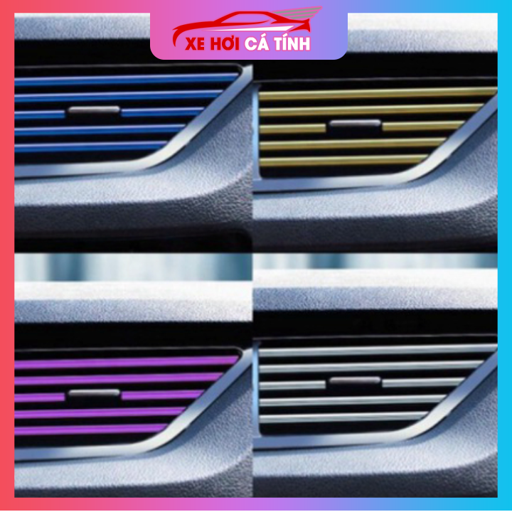 10 Chỉ Nẹp Dây Viền Trang Trí khe cửa gió ống máy lạnh Điều Hòa Xe Hơi ô tô thời trang xe hơi cá tính