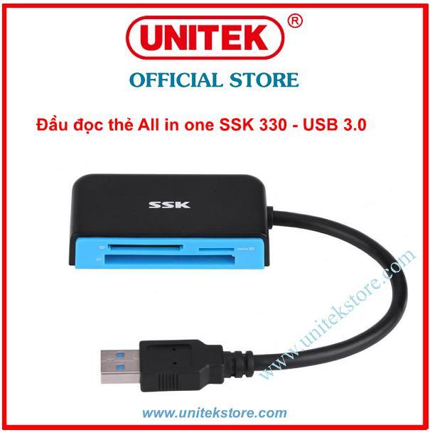 [UNITEK STORE] Đầu đọc thẻ nhớ đa năng SSK 330 - USB 3.0
