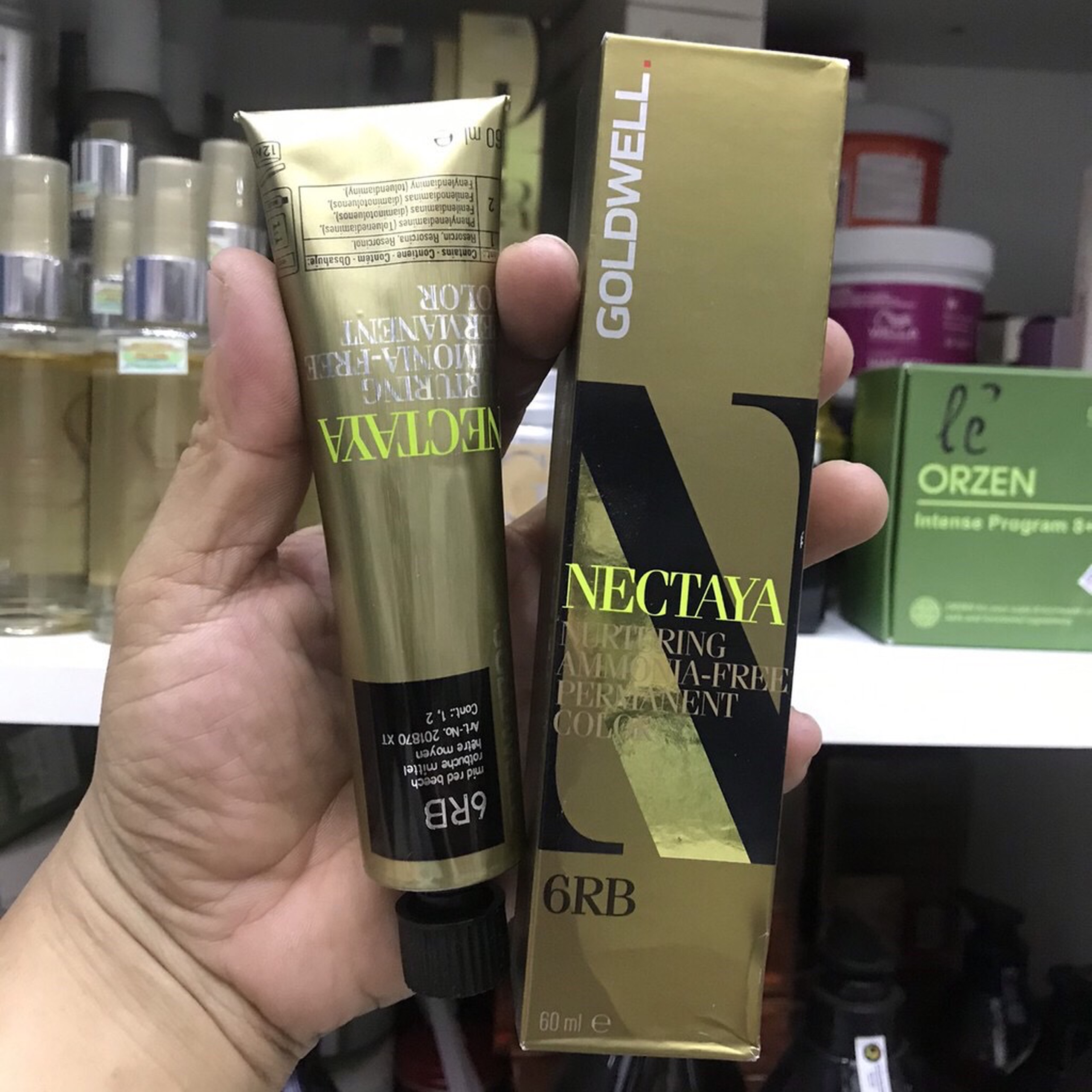 [HCM]Combo thuốc nhuộm tóc oxy Nectaya Goldwell Free Amoniac 60ml/725ml