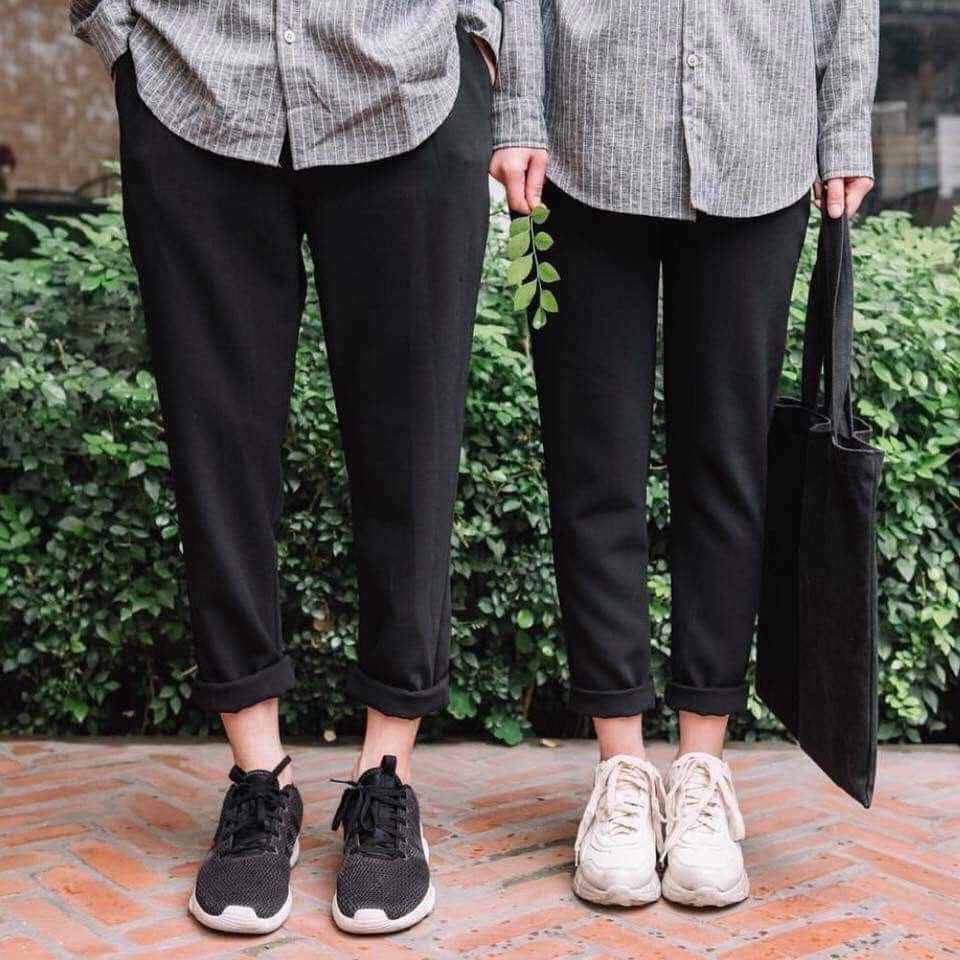 Quần kaki nữ suông sắn gấu HARI0319