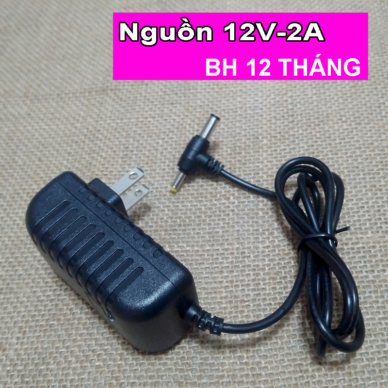 Cục Nguồn 12V-2A Đầu cắm đa năng, Loại tốt BH 12T