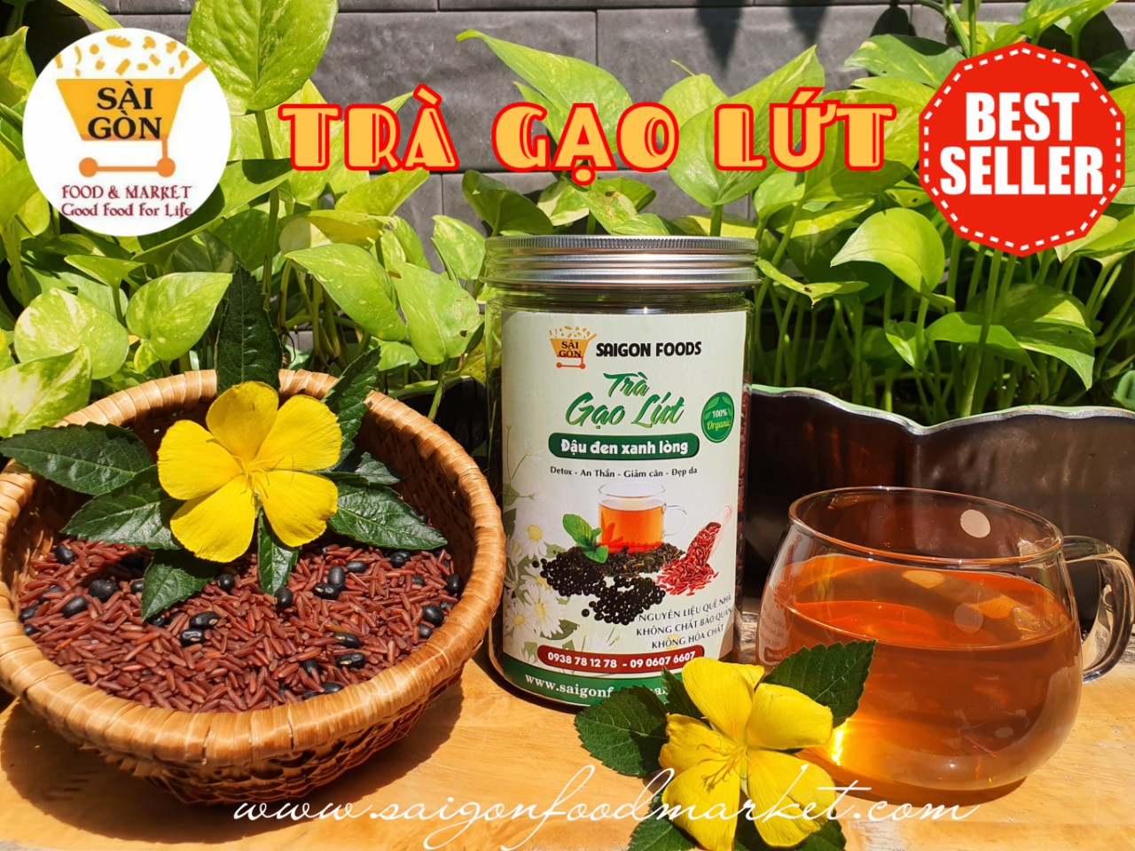 TRÀ GẠO LỨT ĐẬU ĐEN 500GRAM