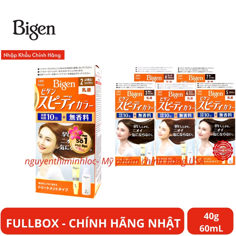 Thuốc Nhuộm Tóc phủ bạc Bigen Speedy Color Milky 80ml