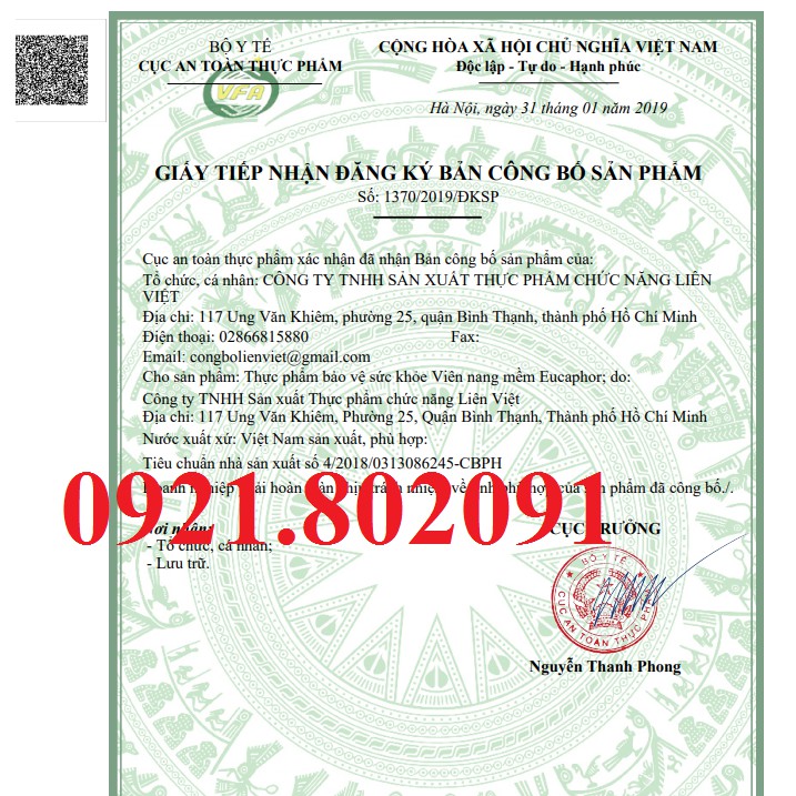 EUCAPHOR viên nang mềm ho dầu lọ 40 viên EUCAFOR