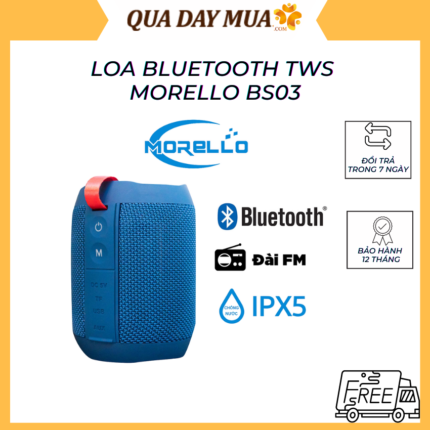 Loa Bluetooth TWS Morello BS03 - Hàng chính hãng