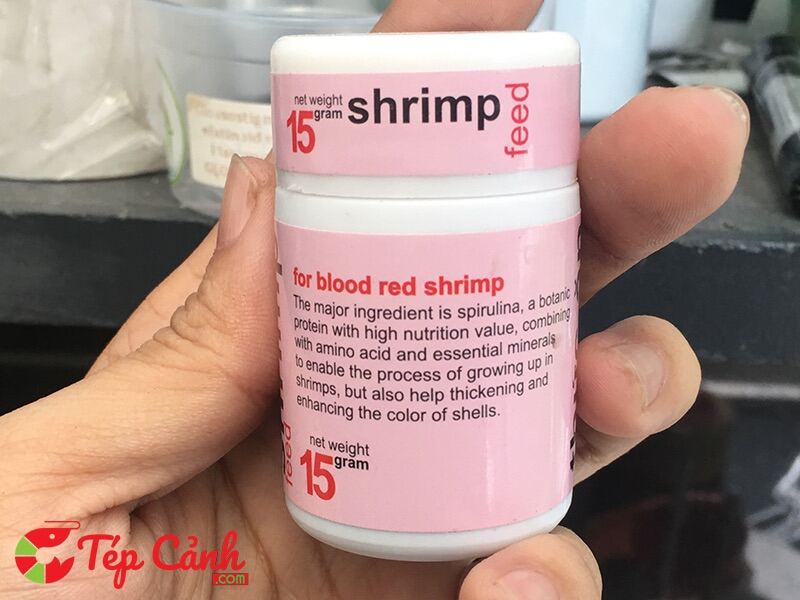 Thức ăn cho tép cảnh, hiệu Shrimp Feed 15g/hủ