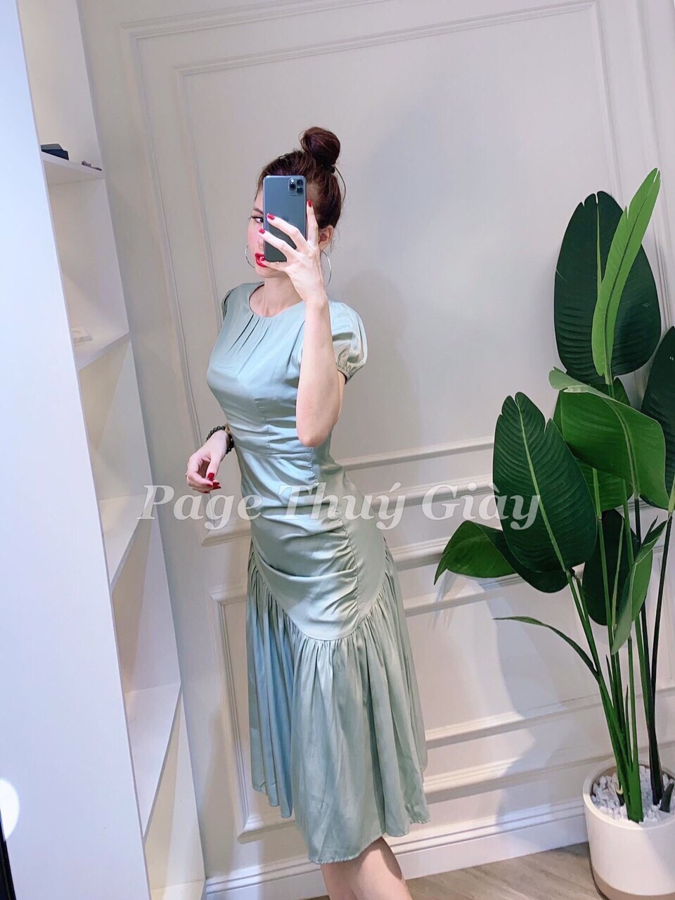 Đầm Voan Trơn Vải Mịn Đẹp Sang TTSA0510