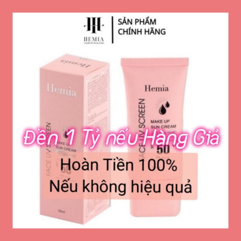 Kem chống nắng HEMIA nâng tone trắng da, hàng công ty