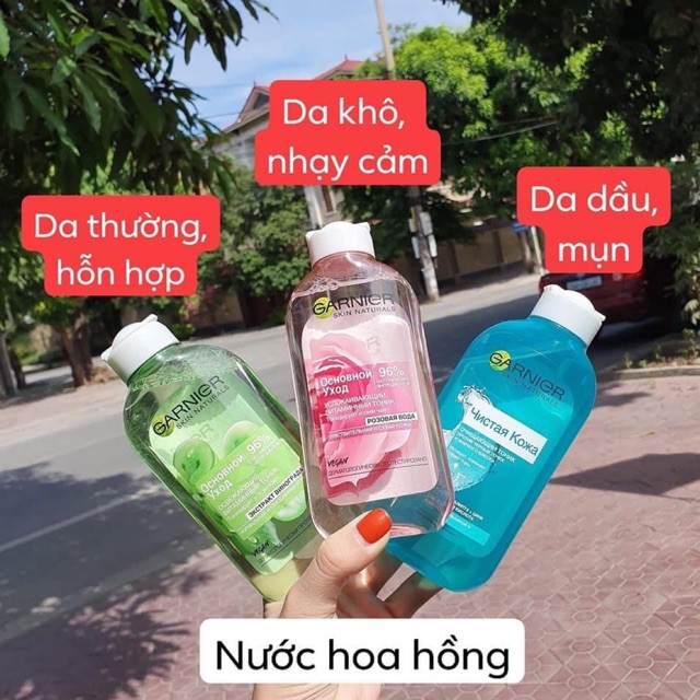 [HCM]Nước hoa hồng Garnier HỒNG da nhạy cảm