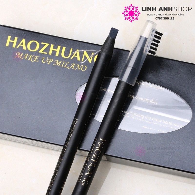 Chì xé haozhuang kẻ mày cứng phẩy sợi sắc nét phun xăm makeup