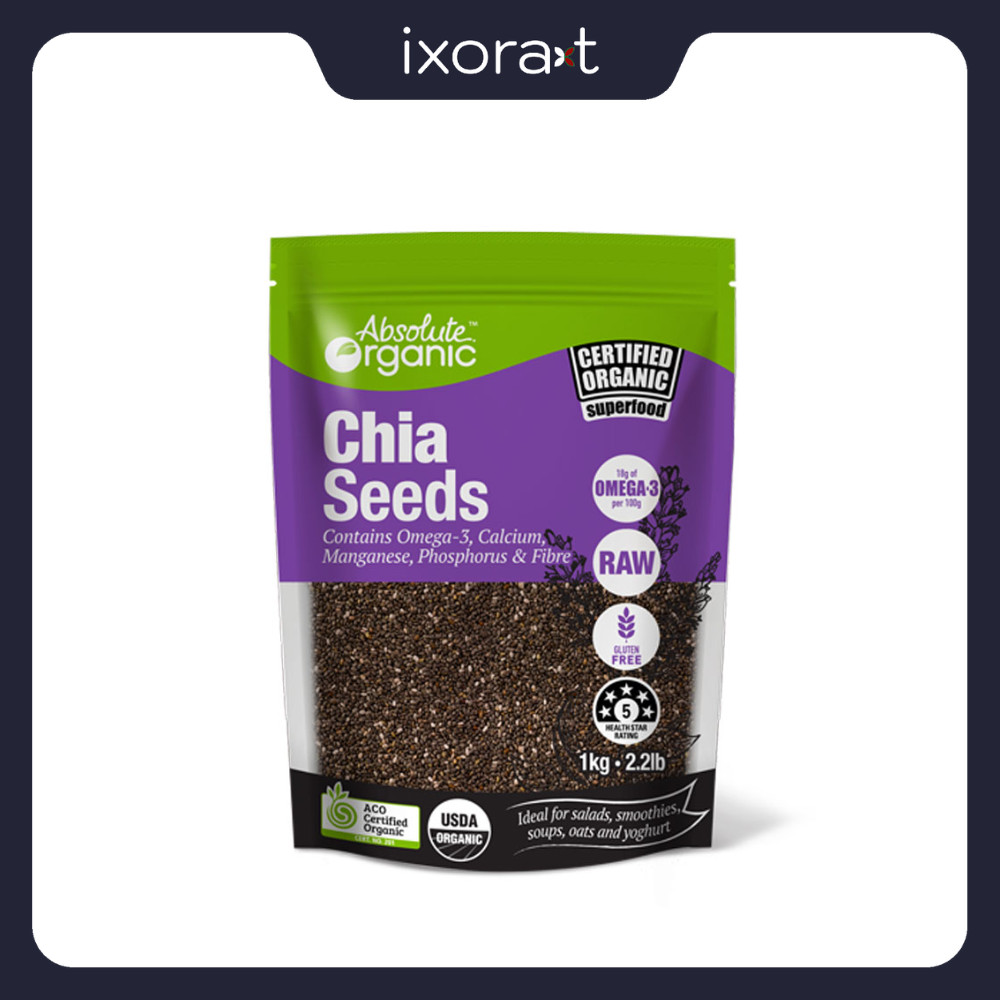 Hạt chia hữu cơ Absolute chuẩn Organic Úc 1kg