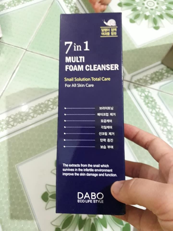 Sữa rửa mặt 7 in 1 Dabo trắng da,  sạch nhờn Hàn Quốc 180ml.