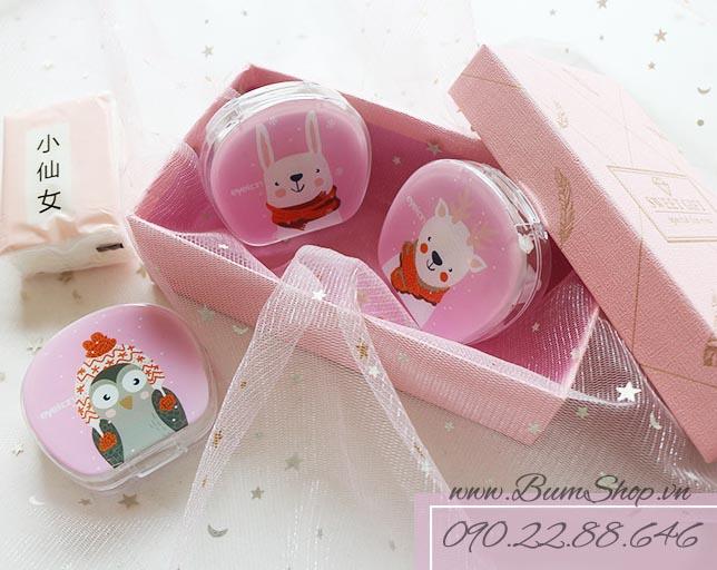 Khay đựng lens hồng baby giao mẫu ngẫu nhiên