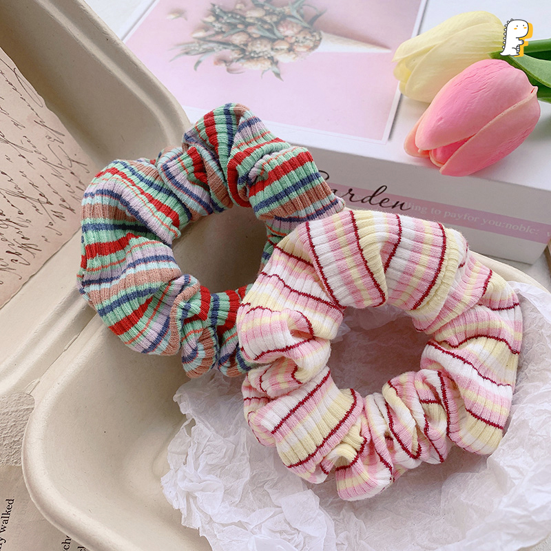 Scrunchies thun cột tóc vải len