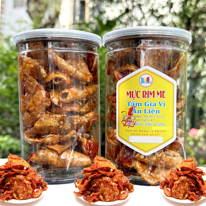 Mực Rim Me /mực rim sa tế loại ngon - hũ nắp thiếc chuẩn vsattp