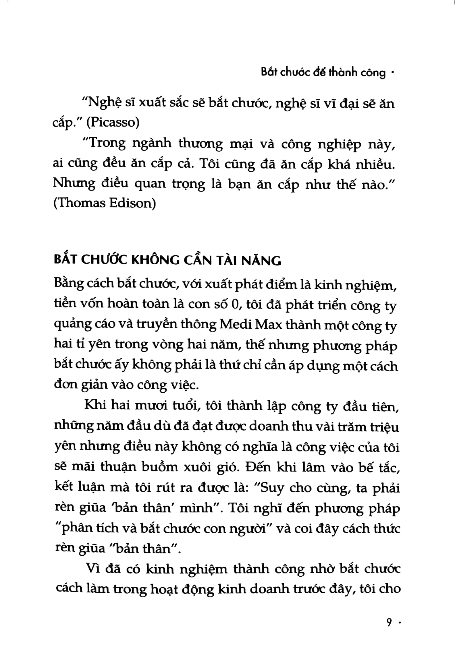 Fahasa - Bắt Chước Để Thành Công
