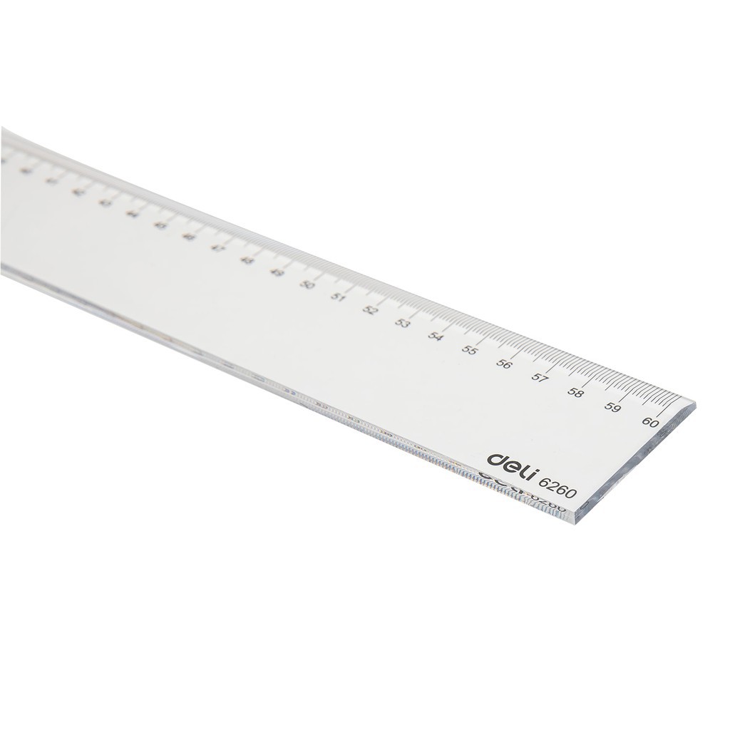 Thước kẻ 60cm Deli E6260, trong suốt