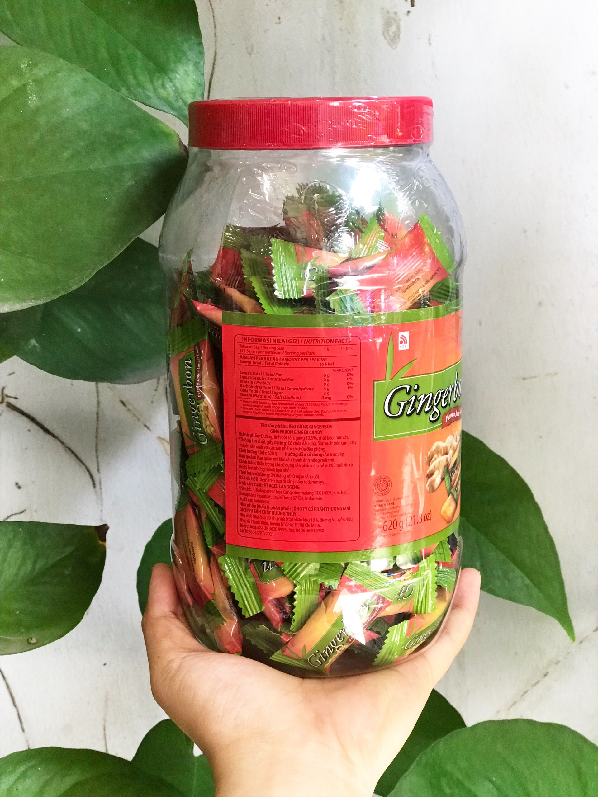 Kẹo Gừng Dẻo Gingerbon Ginger Candy (Hủ 620g)
