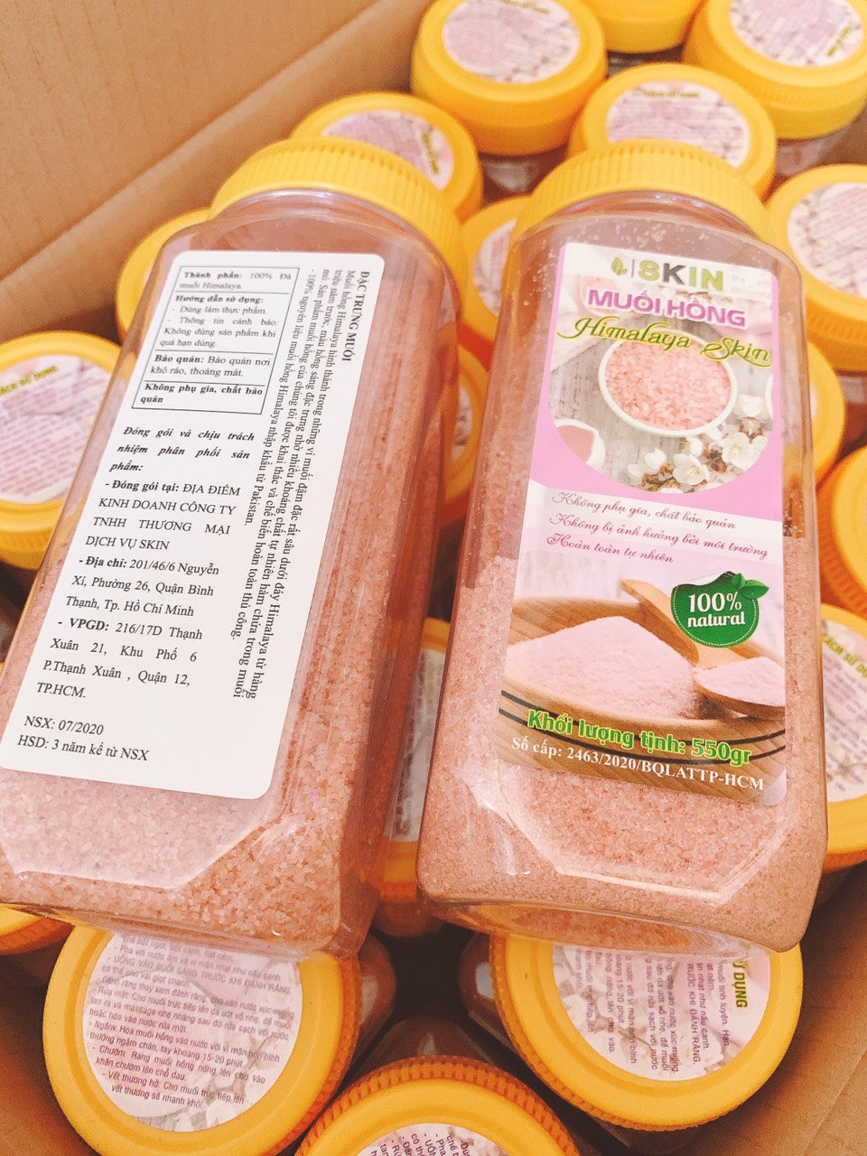 Muối Hồng Himalaya Organic 550gr hạt mịn (muối ăn)