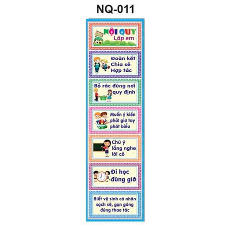 Decal Mầm Non - NỘI QUY LỚP