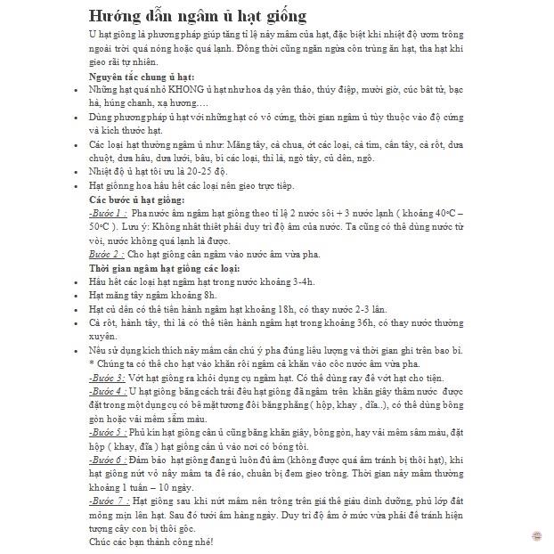 HẠT GIỐNG MĂNG TÂY - GÓI 10 HẠT