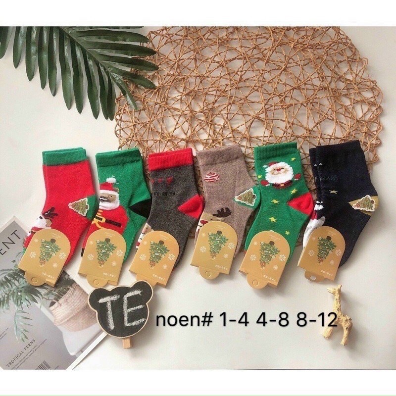 Sỉ combo 10 đôi tất noel cho bé trai, bé gái
