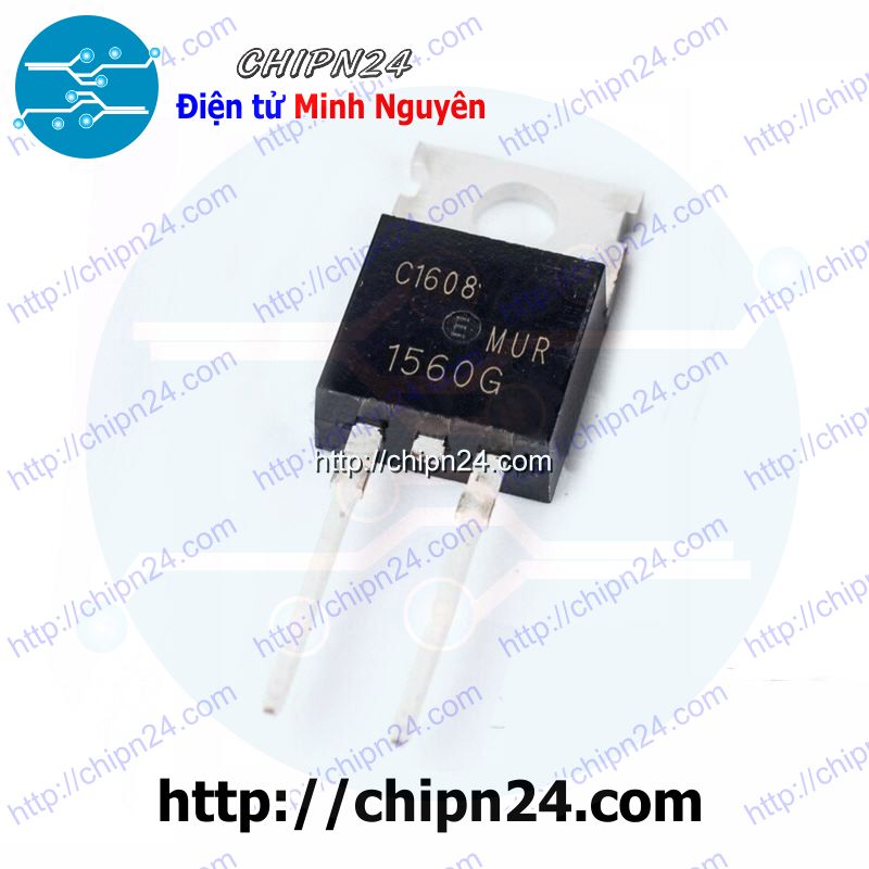 [2 con] (DIP) Diode MUR1560 TO-220 15A 600V (MUR1560G MUR 1560) [Diode Schottky]
