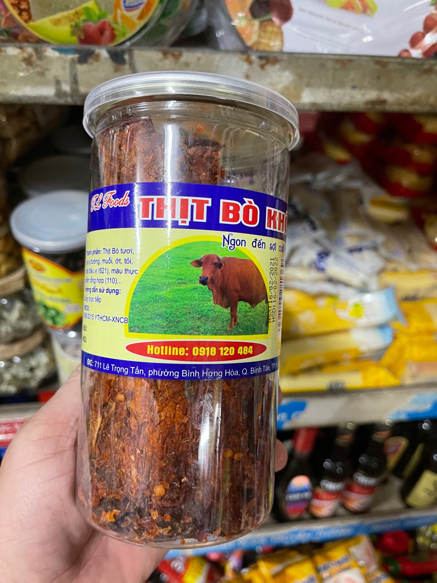 Thịt bò khô miếng hộp 250g