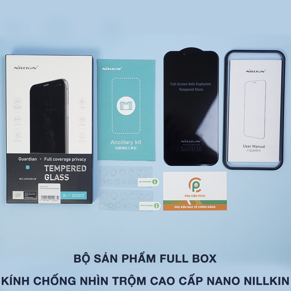Cường lực Iphone 13 / iPhone 12 Pro Max / Iphone 15 Pro Max chống nhìn trộm chính hãng Nillkin full màn hình - Dán màn hình Iphone 13/ Iphone 12 Pro Max - Cường lực chống nhìn trộm iPhone 13 / iPhone 12 Pro Max